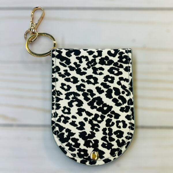 Animal Print Genuine Leather Card Holder