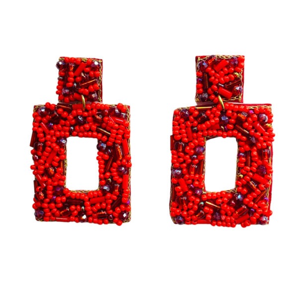 Square Beaded Earring