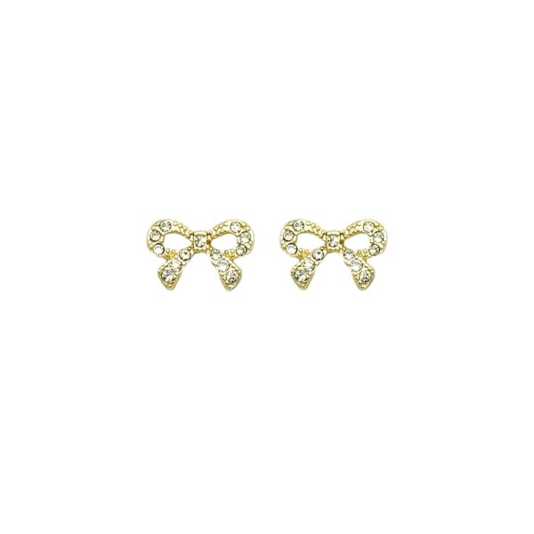 Stone Mini Bow Stud Earrings