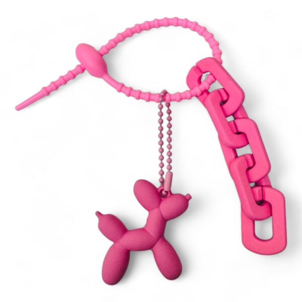 Balloon Dog Keychain With Keyring